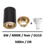 spot-led-saillie-spectrum-comptoir-NOIR-OR-6W