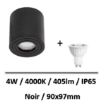 spot-led-saillie-noir-4W-IP65