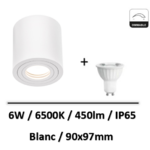 spot-led-saillie-blanc-dimmable-6W