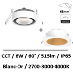 spot-led-basse-luminance-blanc-or-miidex-6W-CCT