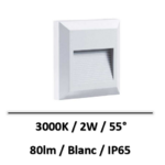 applique-ld-2W-blanc-carre-optonica