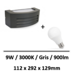 applique-led-gris-miidex-9W-IP44
