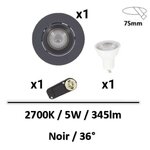 spot-led-noir-xanlite-5W-encastre