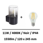 applique-led-noir-xanlite-11W-IP44