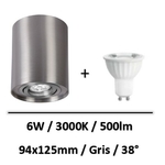 spot-led-gris-saillie-6W