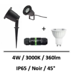 projecteur-piquet-4W-noir