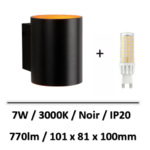 applique-led-noir-7W