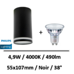 spot-led-philips-noir