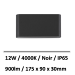 applique-led-klausen-noir