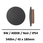 applique-led-noir-9W