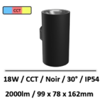 applique-led-noir-18W