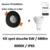 spot-led-douche-noir-6W