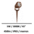 eclairage-led-5Wspot-piquet-marron