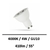 led-GU10-55°-4W