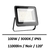 projecteur-led-100W-3000K-noir