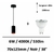 led-noir-6W-GU10-suspendue