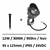 spot-led-noir-piquet-jardin-12W-3000K