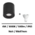 spot-led-noir-saillie-6W-3000K