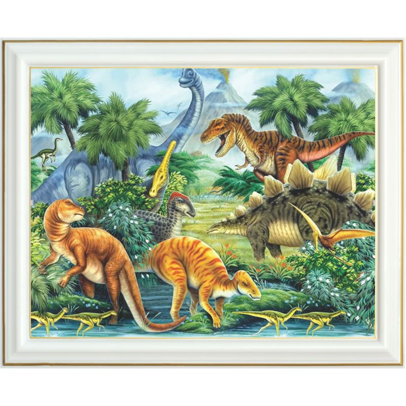 Broderie diamant - Parc des dinosaures - 40 x 50 cm