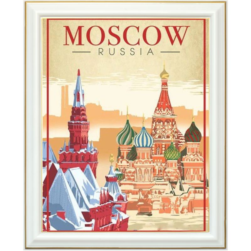Broderie diamant - Affiche Moscou