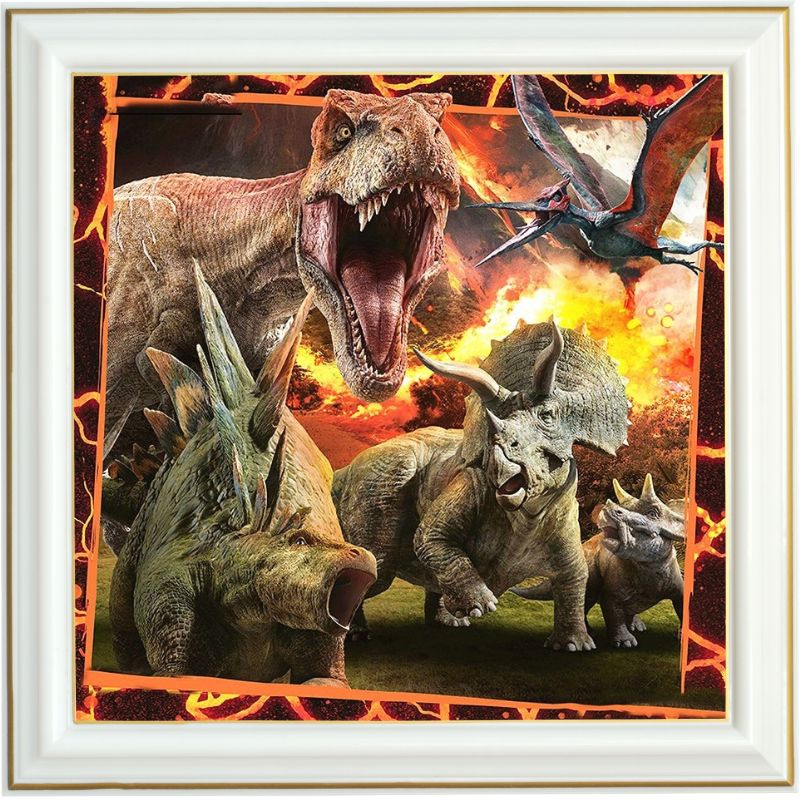 Tableau diamant - Dinosaures - 40 x 40 cm