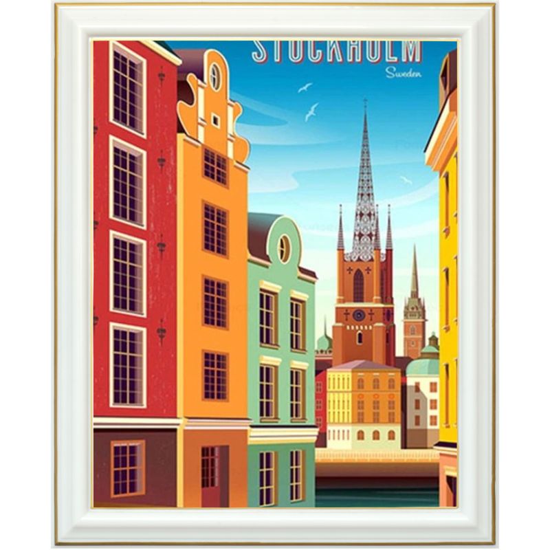 Broderie diamant - Affiche Stockholm