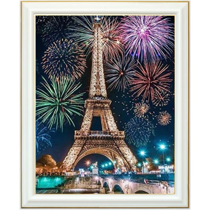 Broderie diamant - Feu d\'artifice à Paris