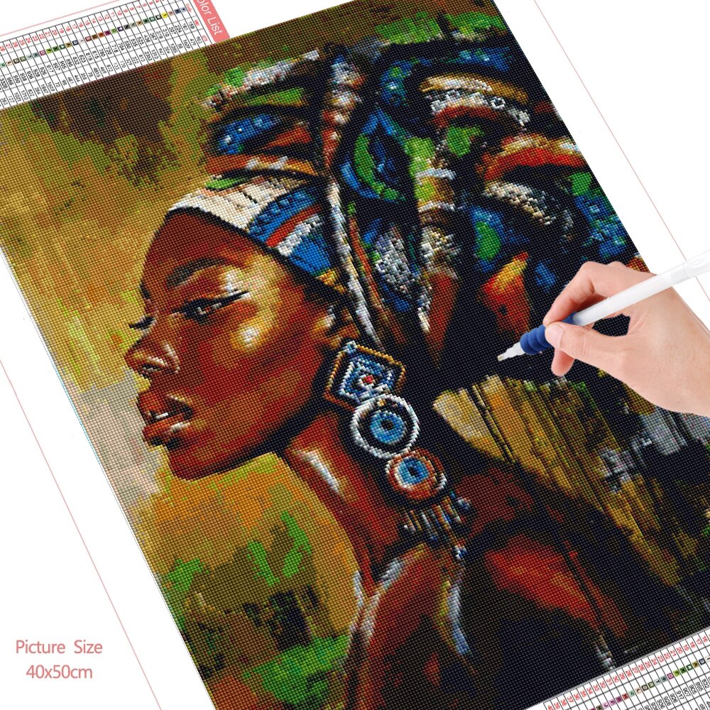 HUACAN-peinture-compl-te-de-diamants-pour-femmes-africaines-Kit-complet-de-peintures-d-coratives-en