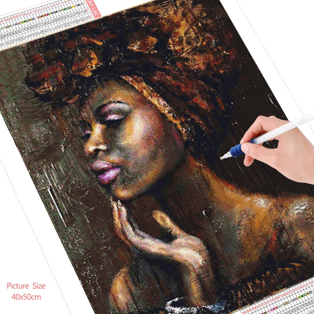 HUACAN-Kits-de-peinture-artistique-en-diamant-pour-femmes-africaines-Portrait-en-mosa-que-de-perles
