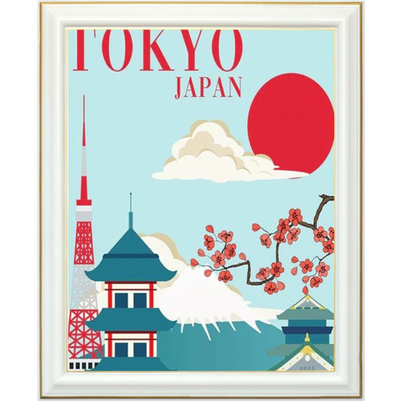 Broderie diamant - Affiche Tokyo