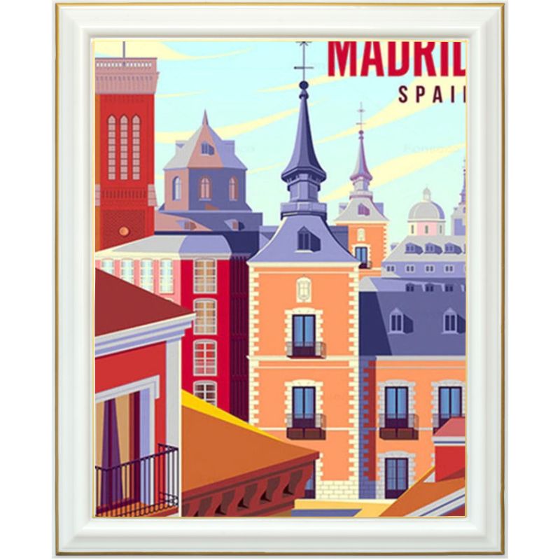 Broderie diamant - Affiche Madrid