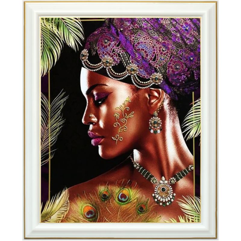 Broderie diamant - Beauté Africaine - 40 x 50 cm