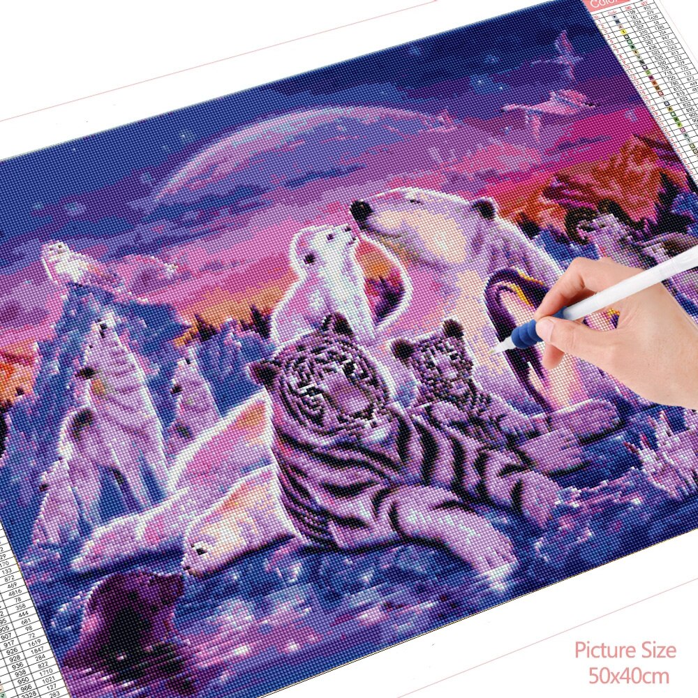 HUACAN-peinture-diamant-tigre-Animal-broderie-image-de-strass-mosa-que-d-coration-pour-la-maison