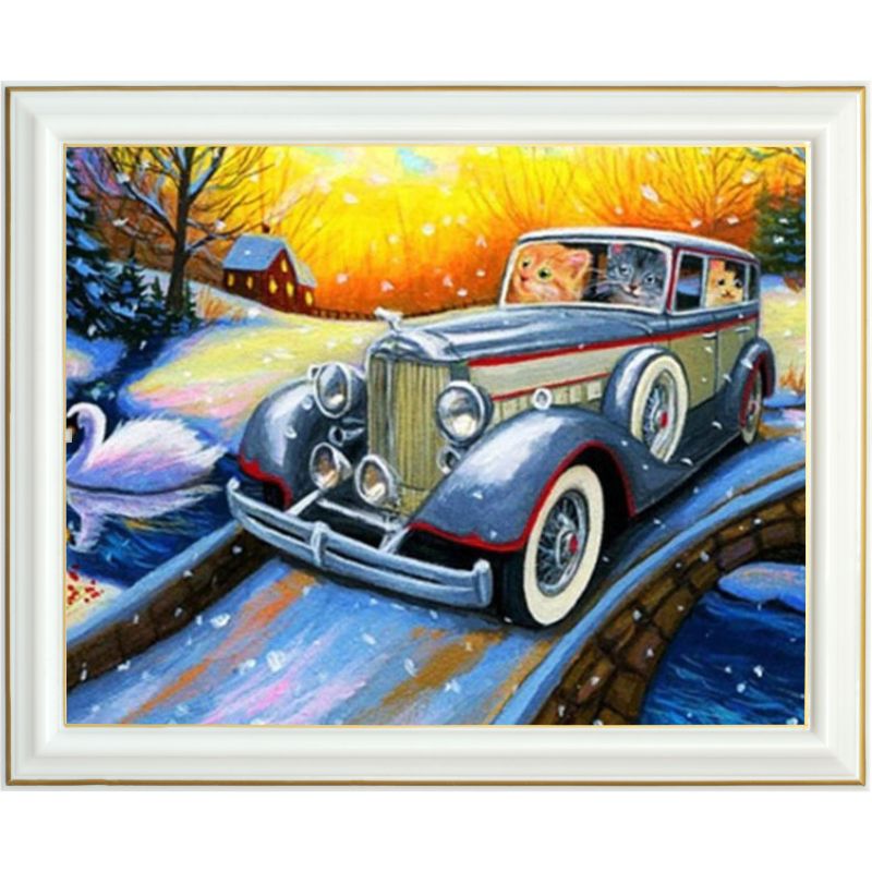 Broderie diamant - Rolls-Royce - 40 x 50 cm