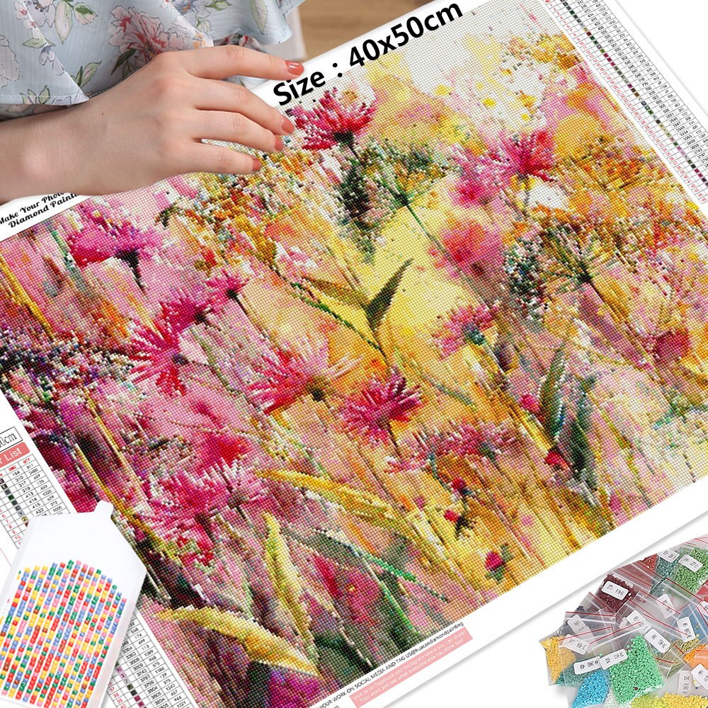 HUACAN-Kit-complet-de-broderie-de-fleurs-en-mosa-que-de-diamant-peinture-abstraite-avec-image