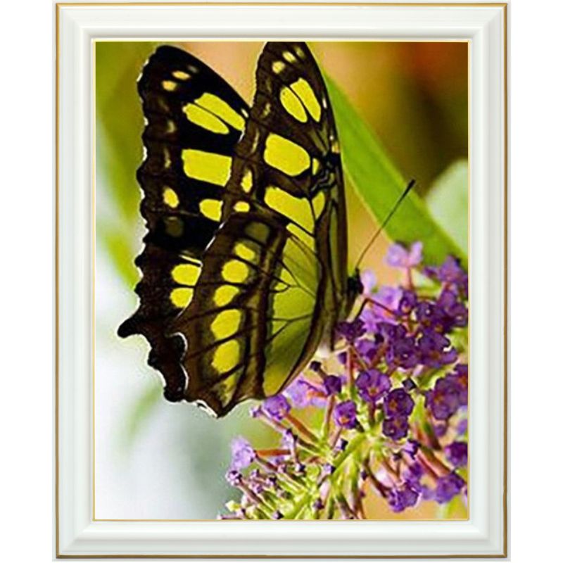 Diamond painting - Papillon jaune et noir - 40 x 50 cm