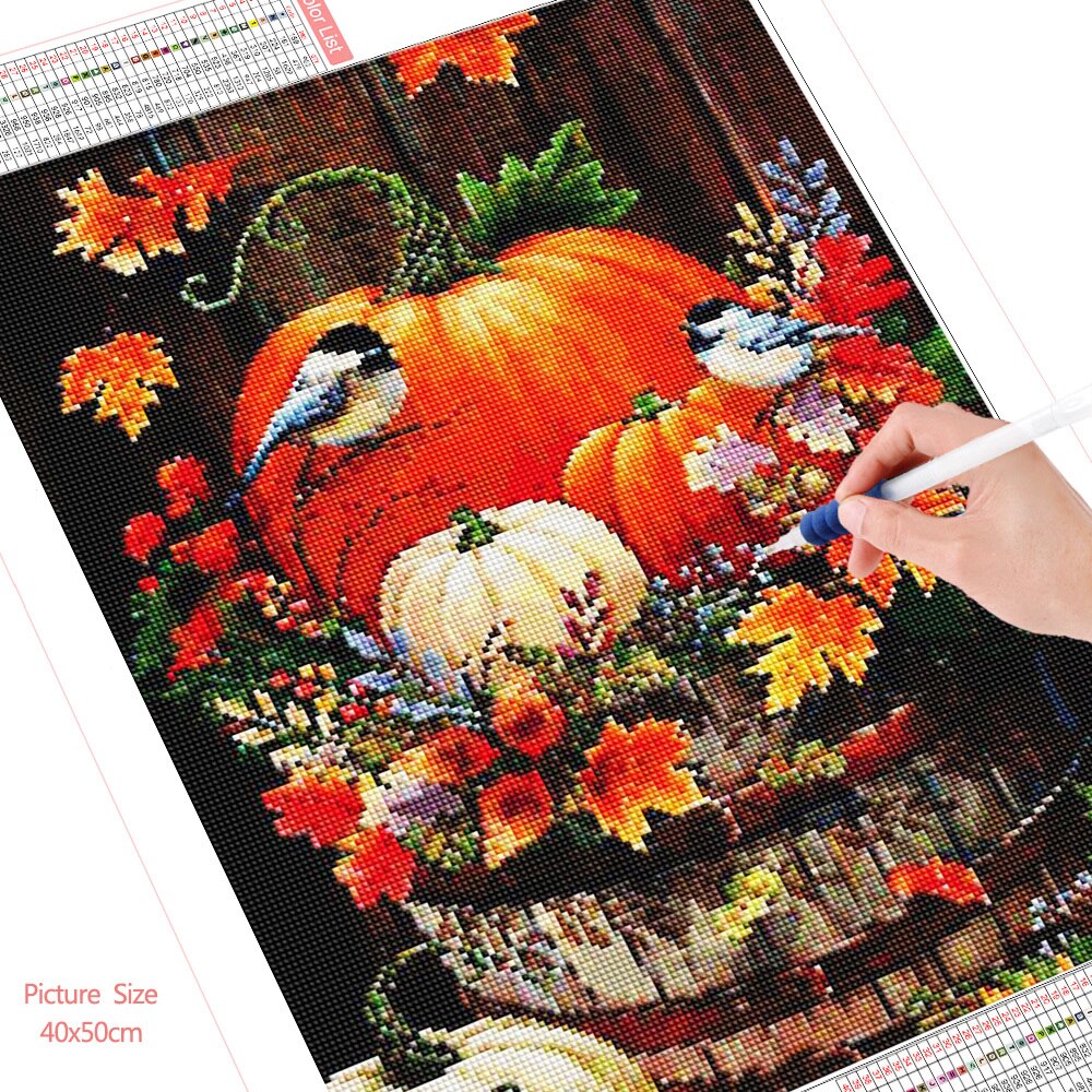 HUACAN-Diamond-Painting-New-Collection-Halloween-Home-Decor-Embroidery-Mosaic-Cartoon-Pumpkin-Dog-Crystal-Wall-Sticker
