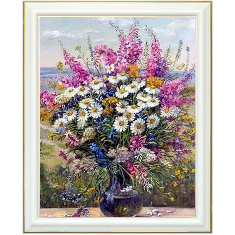 Diamond painting - Bouquet fleurs estivales - 40 x 50 cm