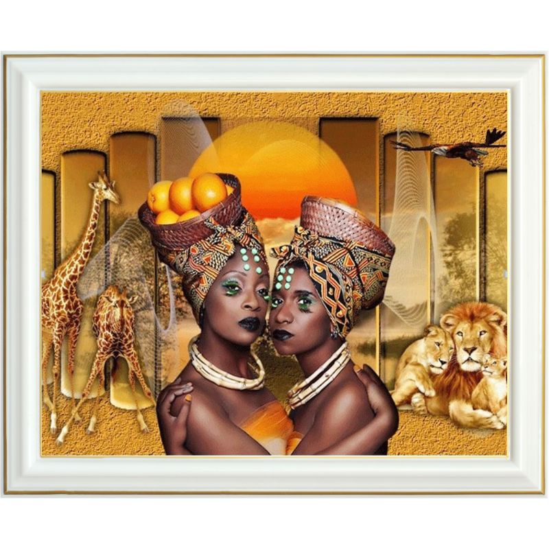 Canevas diamant - Femmes africaines - 40 x 50 cm