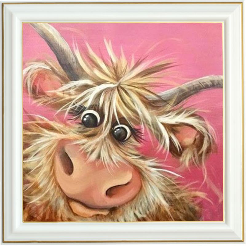 Diamond painting - Vache marrante - 40 x 40 cm