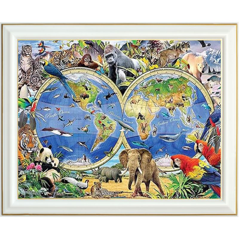 Diamond painting - Le monde des animaux - 40 x 50 cm