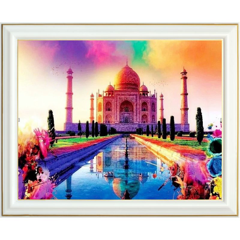 Diamond painting - Taj Mahal coloré - 80 x 100 cm
