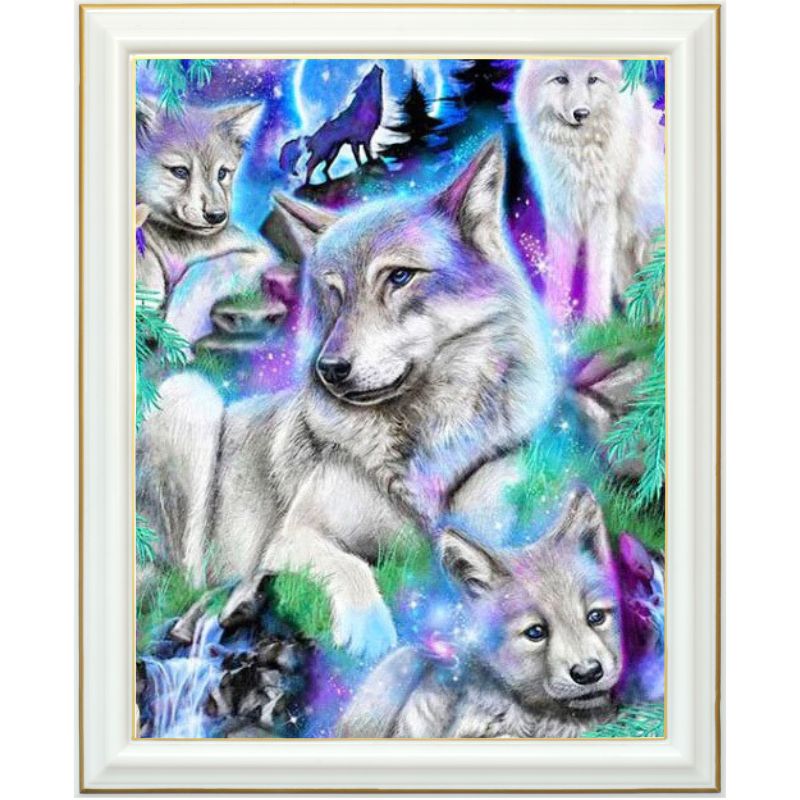 Diamond painting - Destin de loups