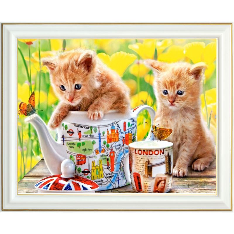 Diamond painting - Petit dej de chatons - 40 x 50 cm