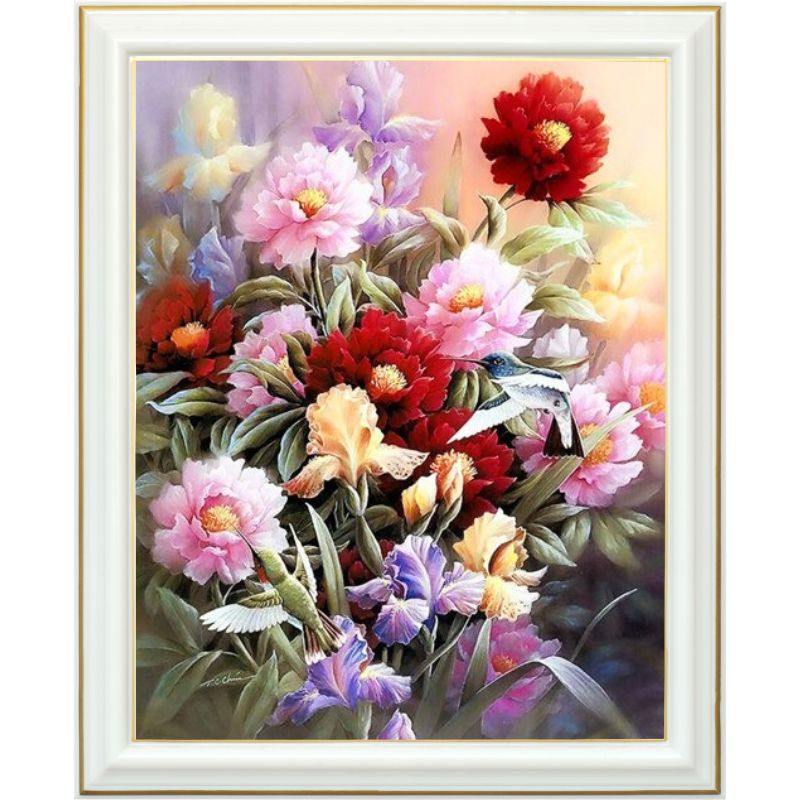 Diamond painting - Bouquet de pivoines - 40 x 50 cm