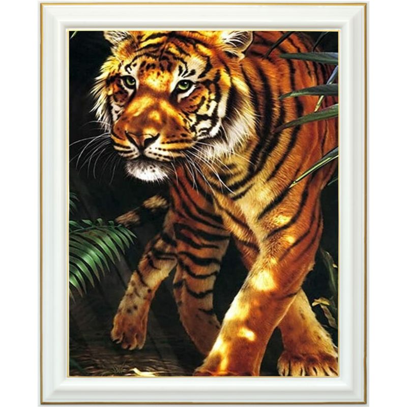 Broderie diamant - Tigre du Bengale - 40 x 50 cm