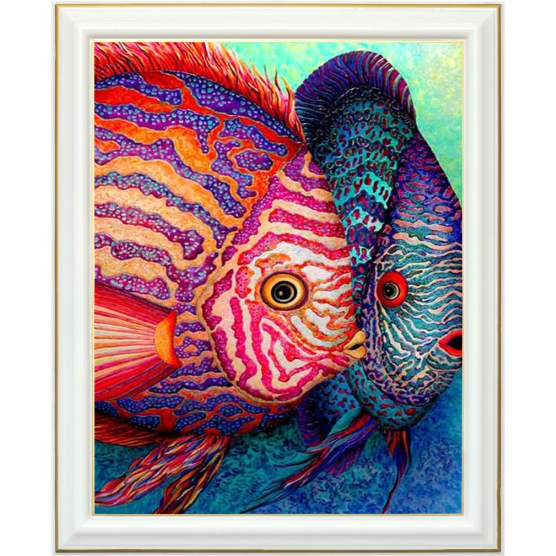 Broderie diamant - Poisson tropical