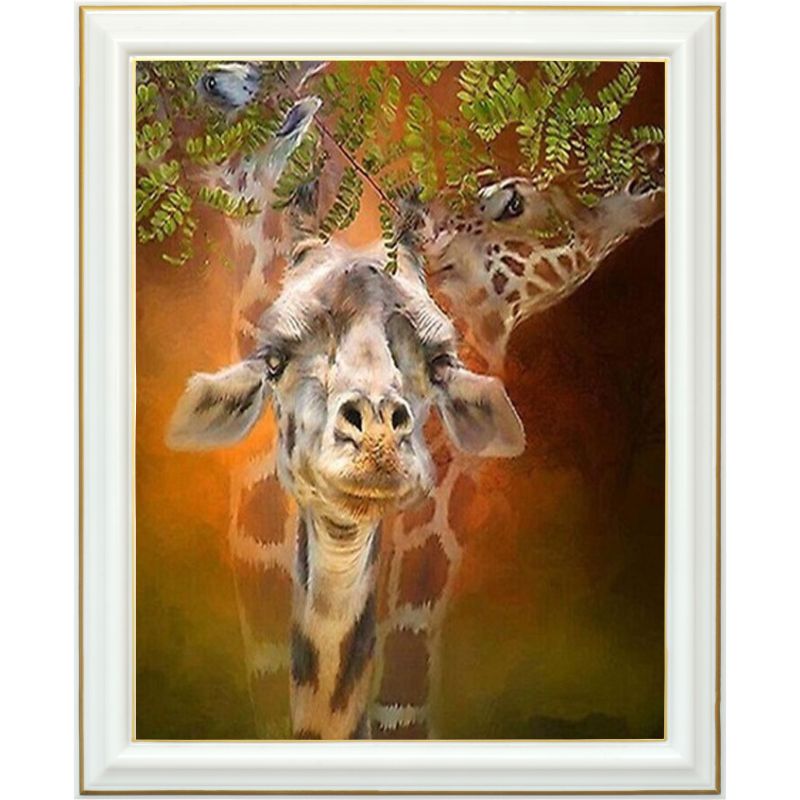 Diamond painting - Tête de girafe - 40 x 50 cm