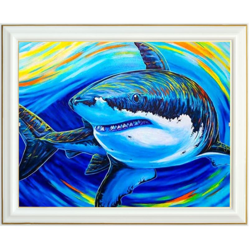 Diamond painting - Grand requin blanc