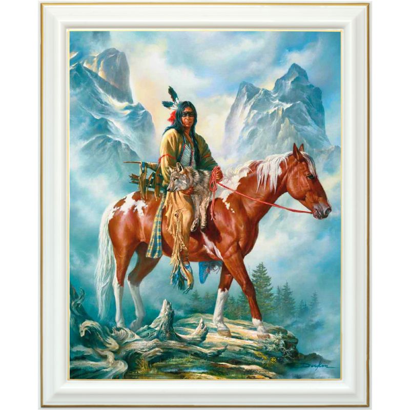 Diamond painting - L\'Indien et le cheval - 40 x 50 cm